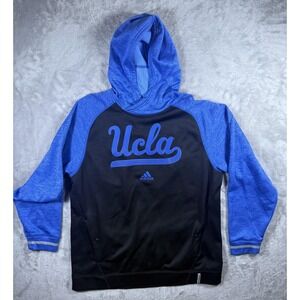 UCLA Bruins Hoodie Mens Large Blue NCAA Basketball Pullover Adidas Climawarm